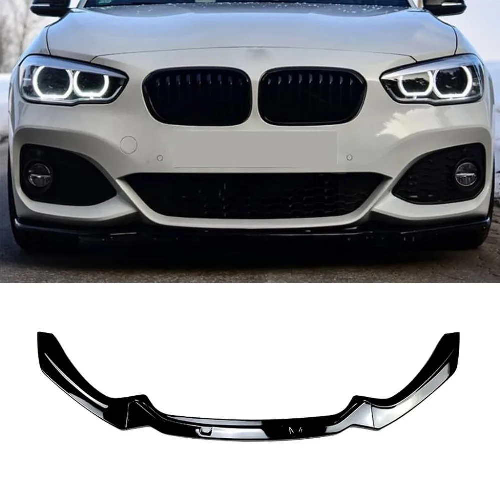 

Gloss Black Front Bumper Lip Diffuser Spoiler For BMW 1 Series F20 F21 M118i M120i M135i M140i M-Pack 2015-2019