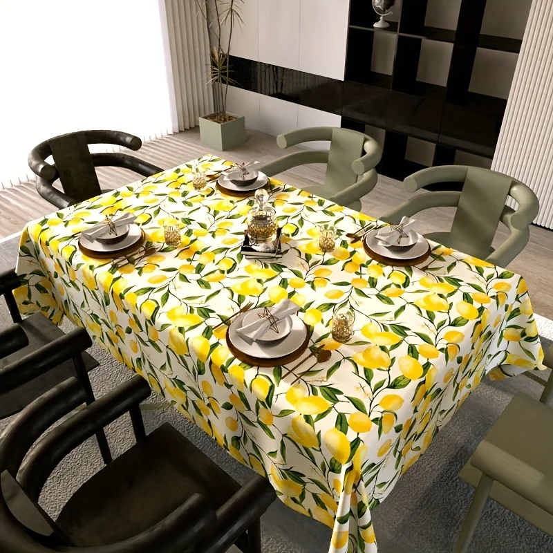 1pc Spring Lemon Fruit Festival Event Household Tablecloth