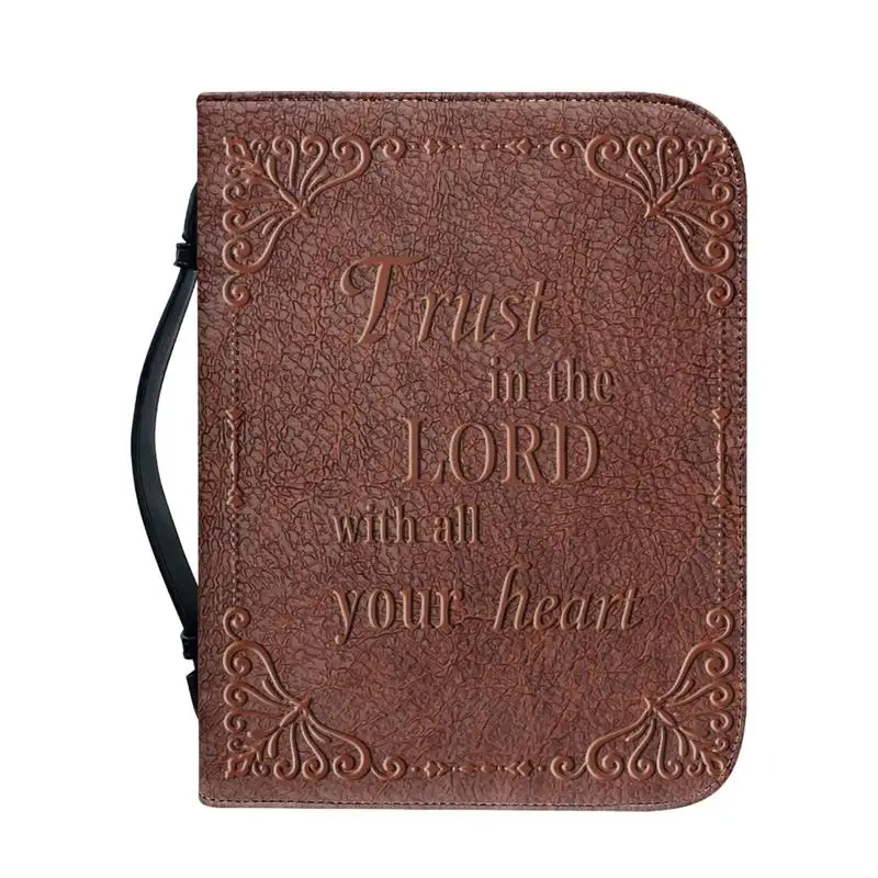 

Bible Carrying Case Bible PU Leather Case Carrying Cover Portable Carrying Case Church Bags With Handle For Worship Service And