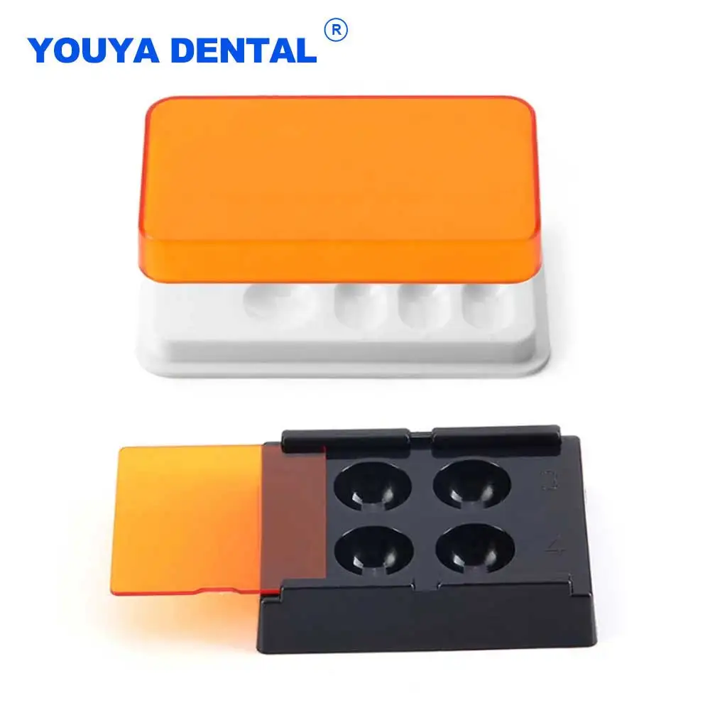 

Dental Resin Shade Shading Light Box Veneer Light Storage Case Denture Retainer Molar Protector Boxes Dentistry Membrane