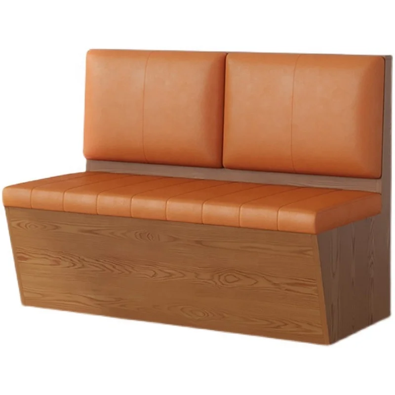 Set di mobili da ristorante Set di divani per sedie da pranzo e cabina in legno e pelle da caffè
