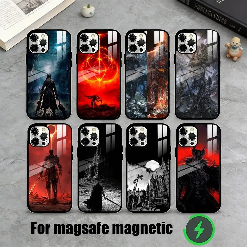 

Game B-Bloodborne Dark Souls Phone Case For iPhone17,16,15,14,13,12,11 Plus,Pro Magnetic with Magsafe Wireless Charging