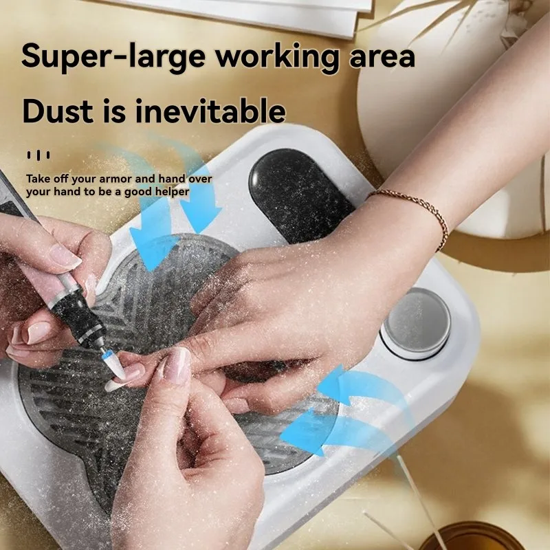 Powerful Nail Dust Collector With Filter Brushless Nail Dust Extractor Nail Art Manicure Fan Vacuum Cleaner US Plug