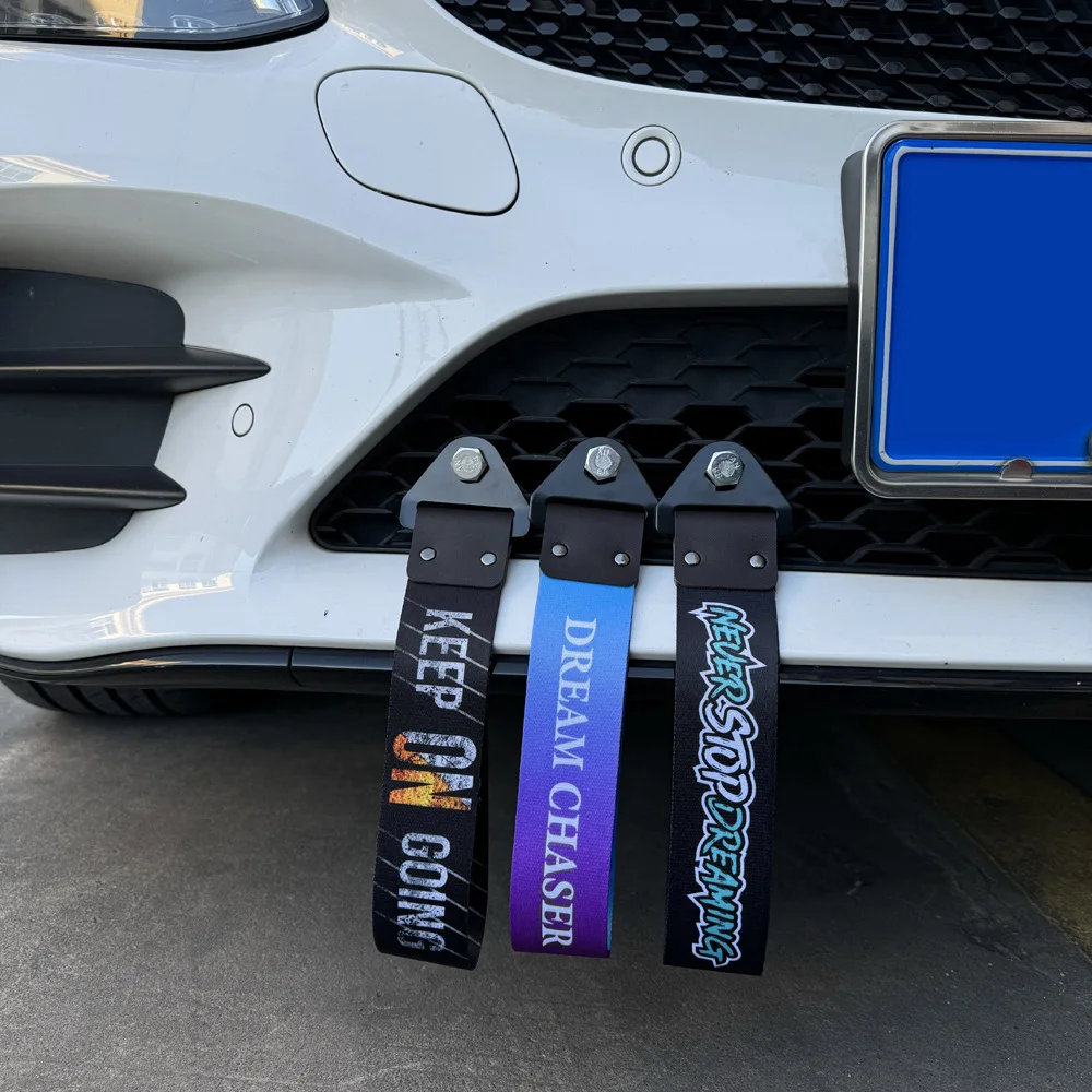 JDM سباق نمط سيارة دراجة نارية قلادة سحب حزام حزام حبل للسحب الشريط مقطورة حبل الوفير سحب حزام اكسسوارات السيارات