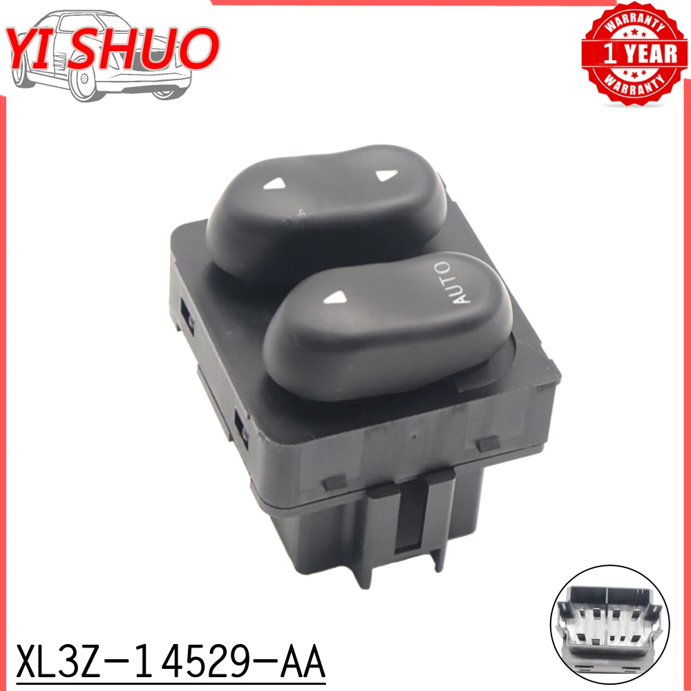 Car XL3Z-14529-AA Front LH Left Driver Side Power Window Door Switch Button For Ford F150 F250 Truck w/ 2 door 1999-2002 SW7091