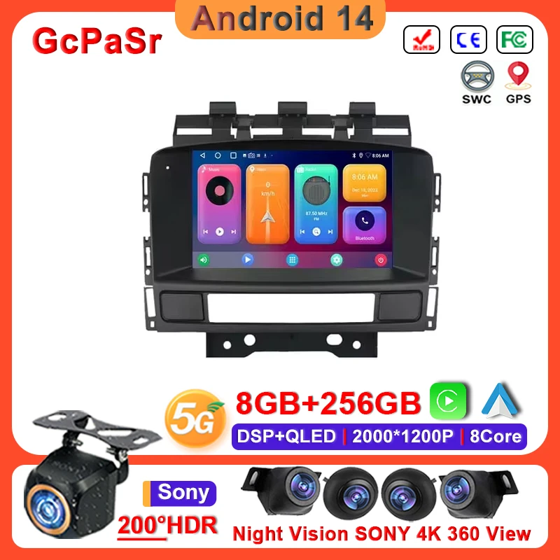 Android 14 7inch For Buick Excelle GT XT Opel Astra J 2011 - 2012 Stereo Multimedia Player wifi GPS Navigation Wireless Carplay