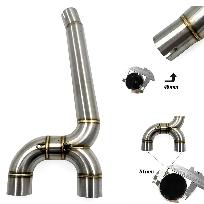 Motorrad-Auspuffanlage für Yamaha FZ6 FZ6N Escape Moto Mittelrohr Verbindungsstück Zubehör Motorrad 2004-2009