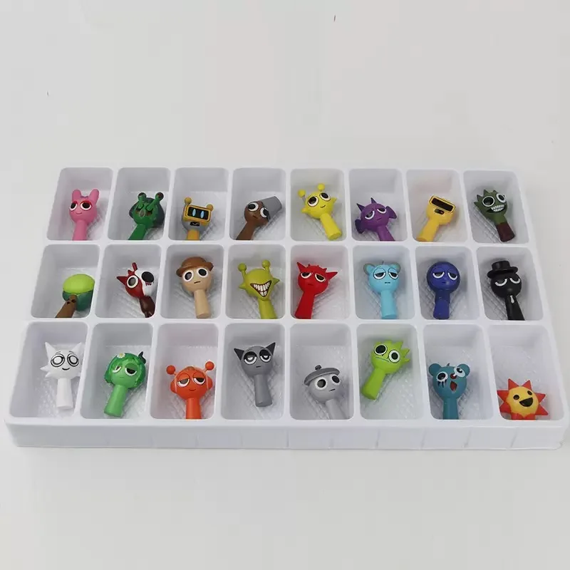 24 pz/48 pz/scatola Sprunki Action Figure Cieco Scatola Intera Set Sprunkies Gioco Giocattolo per Dare Giochi Ventole Natale Calendario Advento Regalo