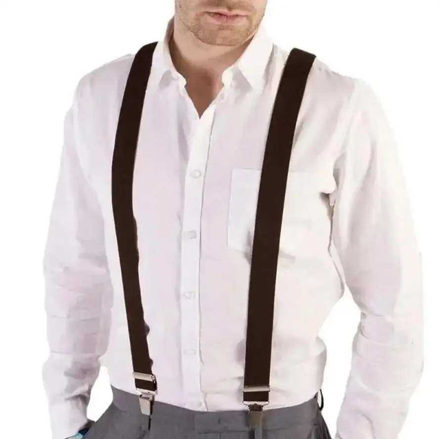 1 Pcs Fashion Women Men Unisex Clip On Braces Elastic Slim Suspender Y Back Suspenders Male Pants