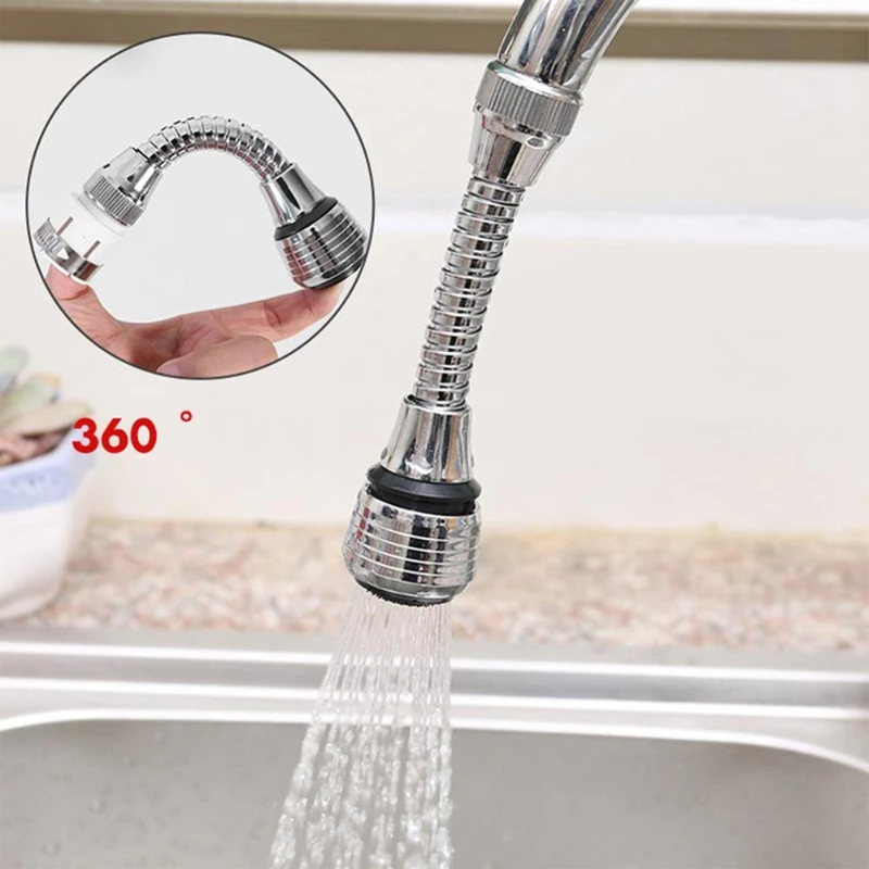 Faucet Aerator Extender 360° Rotating Adjustable Faucet Kitchen Bathroom Faucet Adapter Shower Head Faucet Extension Tube