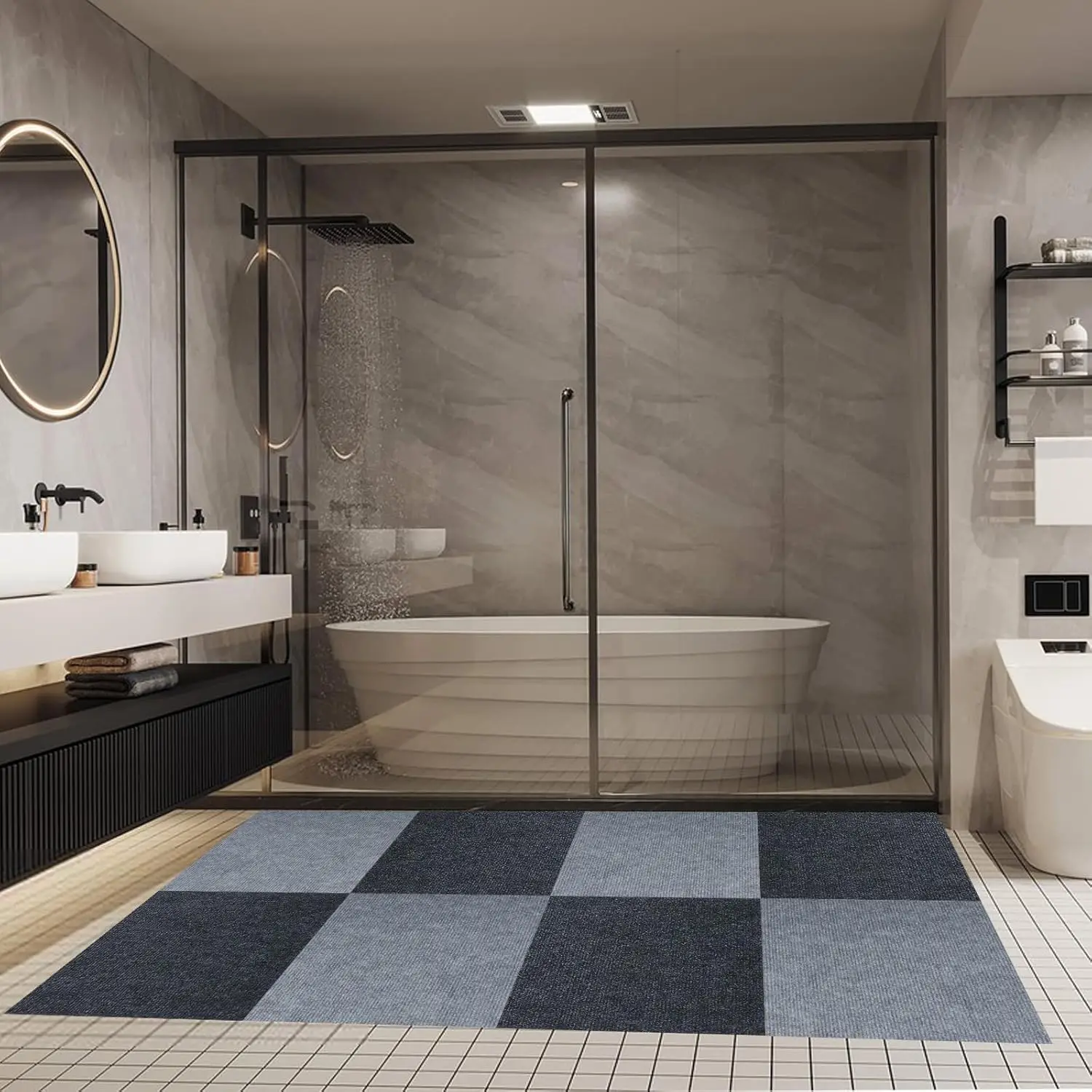 

Thicken Self Adhesive Carpet Floor Tiles Sticker Square Rug Peel And Stick Mat DIY Flooring For Living Room Bedroom Home Decorat