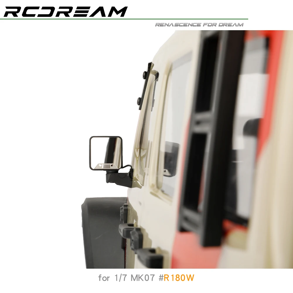 RCDream 1/7 Door Rearview Mirror Sheets Diamond Sheets Chequered Roof Rack anti-slip fender plate for Croboll MK07 Upgrade Parts