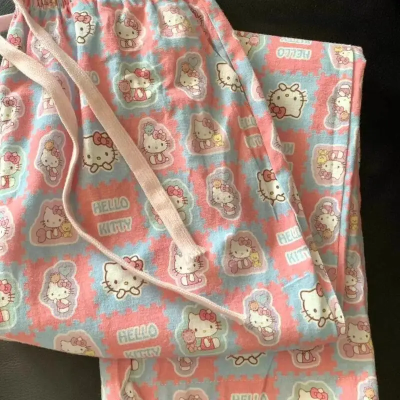 

Весенне-летние женские домашние брюки: милые, свободные, мягкие, приятные к телу, с мультяшным принтом, удобные для девушек