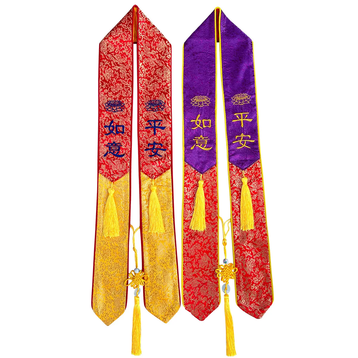 

Cz buddhist temple niche supplies wish ribbon vip dark flower cloth two-color gift ribbon ribbon