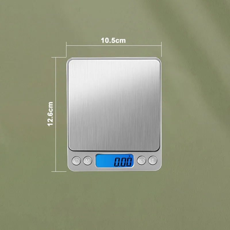 Stainless Steel Kitchen Scale Electronic Scale Gram Scale Baking Scale High Precision 0.01g Accurate Balance Small Food Scale