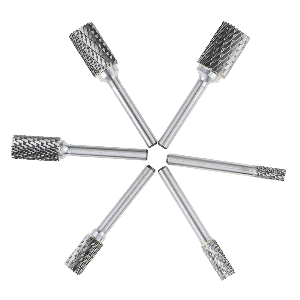 Type BX Hard Alloy Rotary File Double Groove Tungsten Steel Grinding Head 6mm Shank Diameter Polishing Carving Hardware Tool