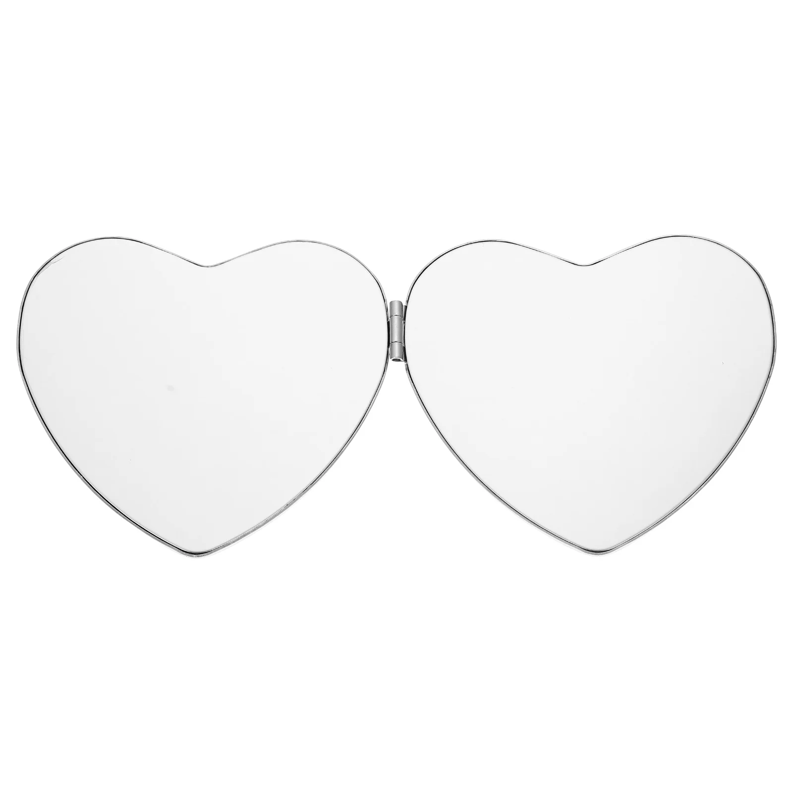 

High Definition Clear Practical Heart Shaped Compact Mirror Double-Sided Folding Small Makeup Mirror Portable Lightweight Travel