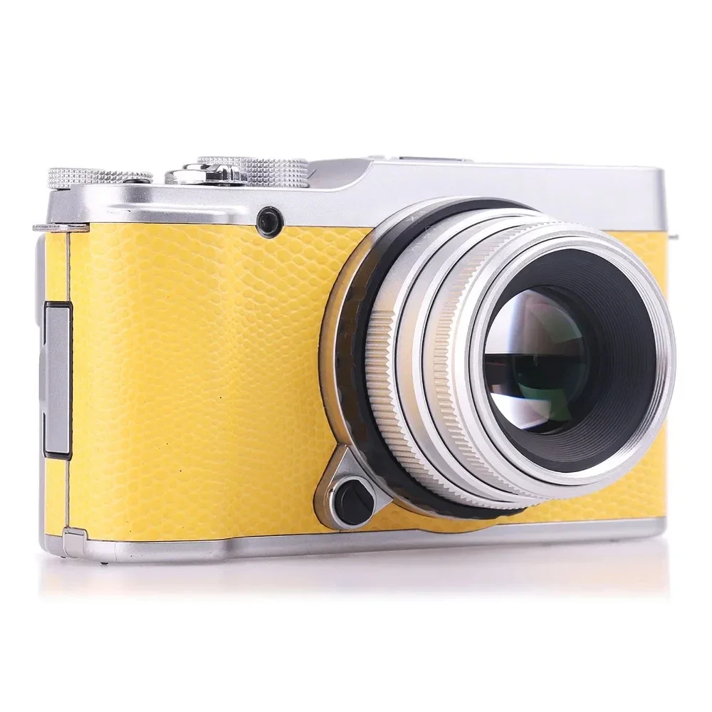 Mini 35mm f1.6 APS-C foco manual mf prime lente de câmera + montagem de anel c para canon eos nikon 1 fuji C-FX sony nex olympus micro 4/3