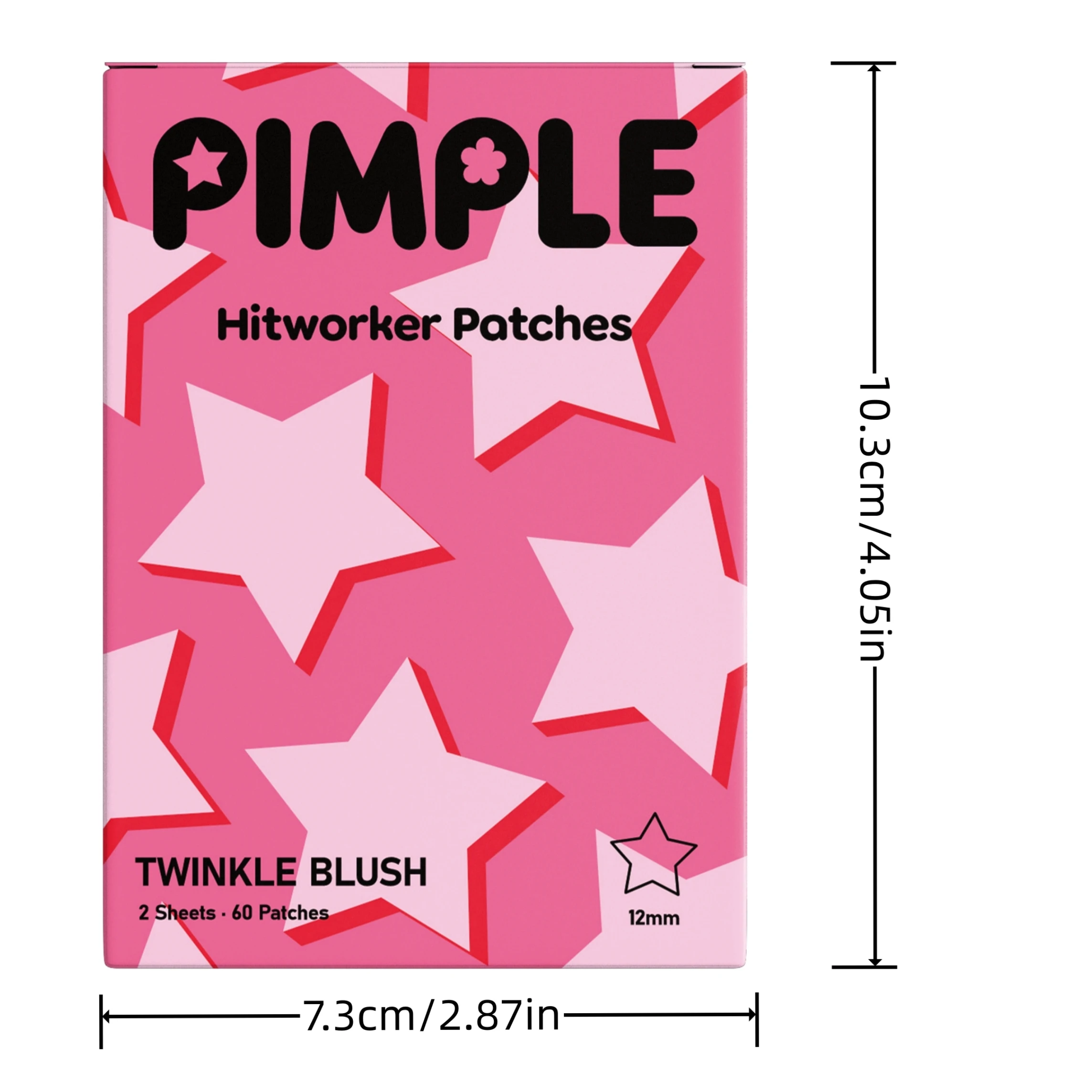 200PCS Rose Red Star-shaped Invisible Breathable Acne Patches Lightweight Skin-friendly for Quick Healing And Esthetics