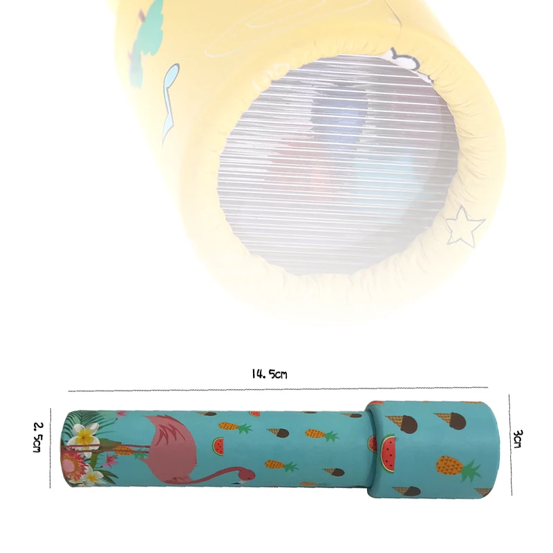 1PCS Rotation Kaleidoscope Cartoon Paper Magic Changeful Non Adjustable Colored World Toy For Children Classic Educational Toys
