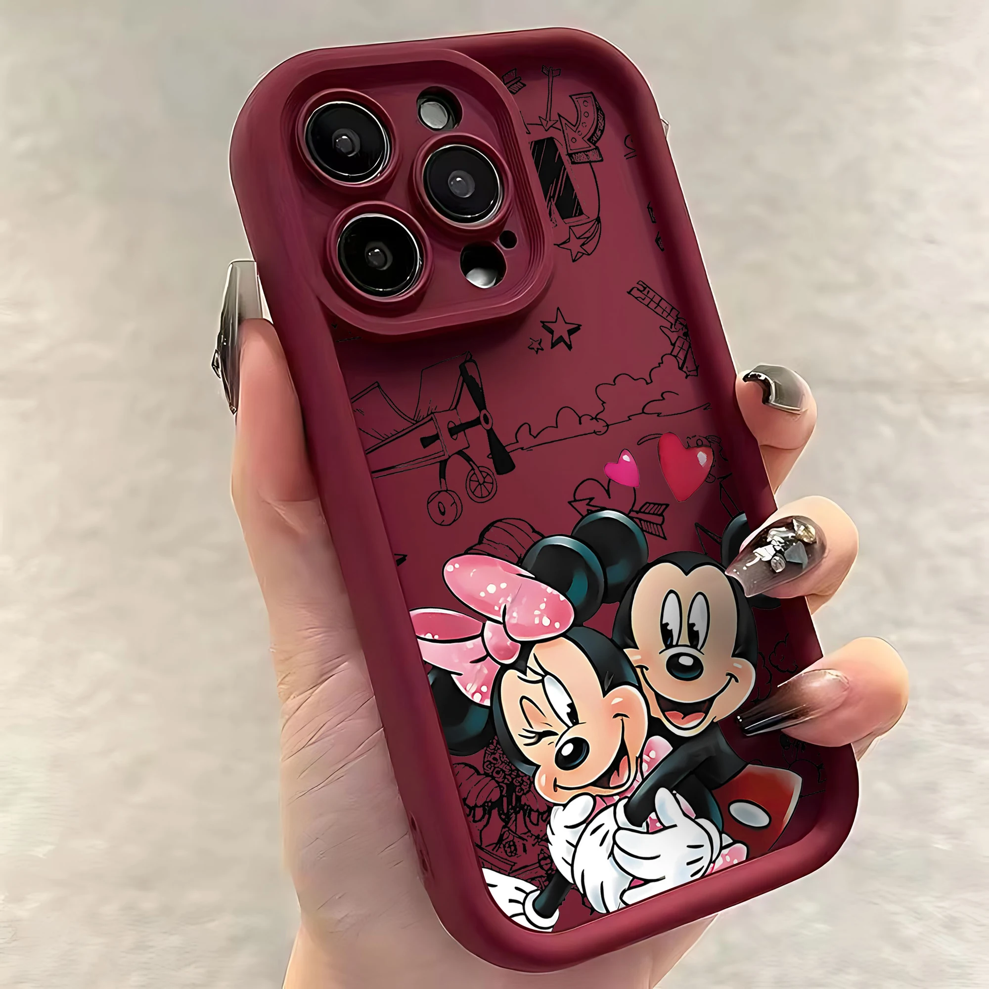 Mickeys Minnies Couple Cute Phone Case for Huawei P20 P30 P40 P50 Mate 20 30 40 Pro Nova 7 9 10 SE Soft TPU Back Cover