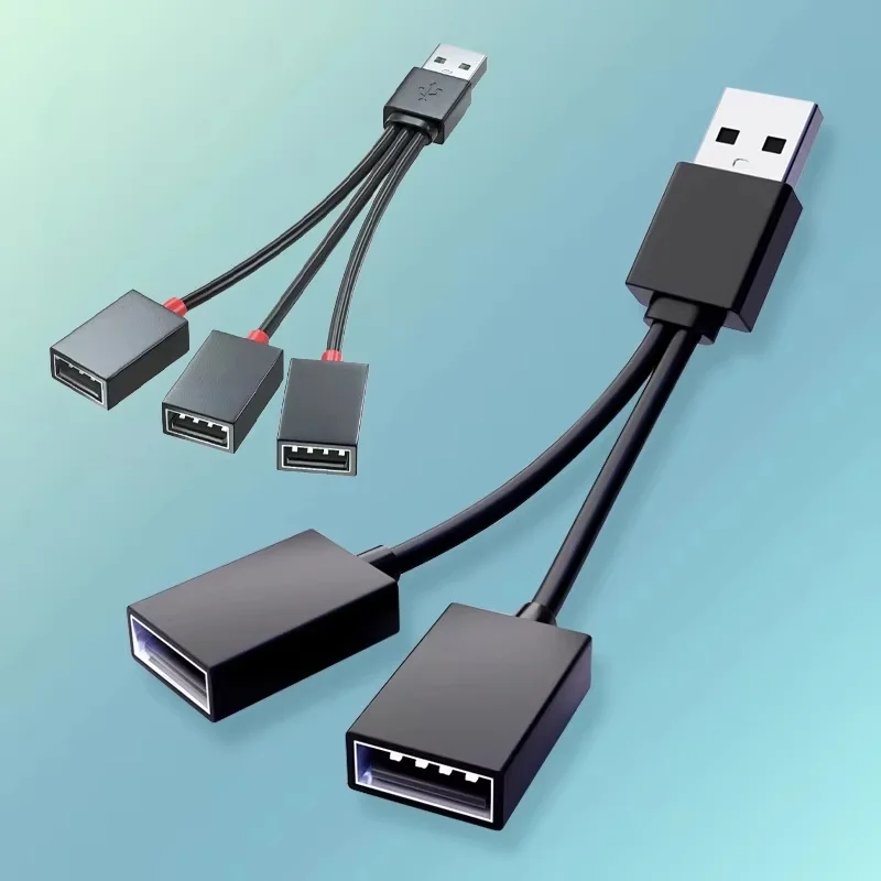 1 In 3 Out USB HUB Car Usb Splitter Cable USB Multifunction Adapter Cord Charging Cable Extended Interface Hubs For Phone Tablet