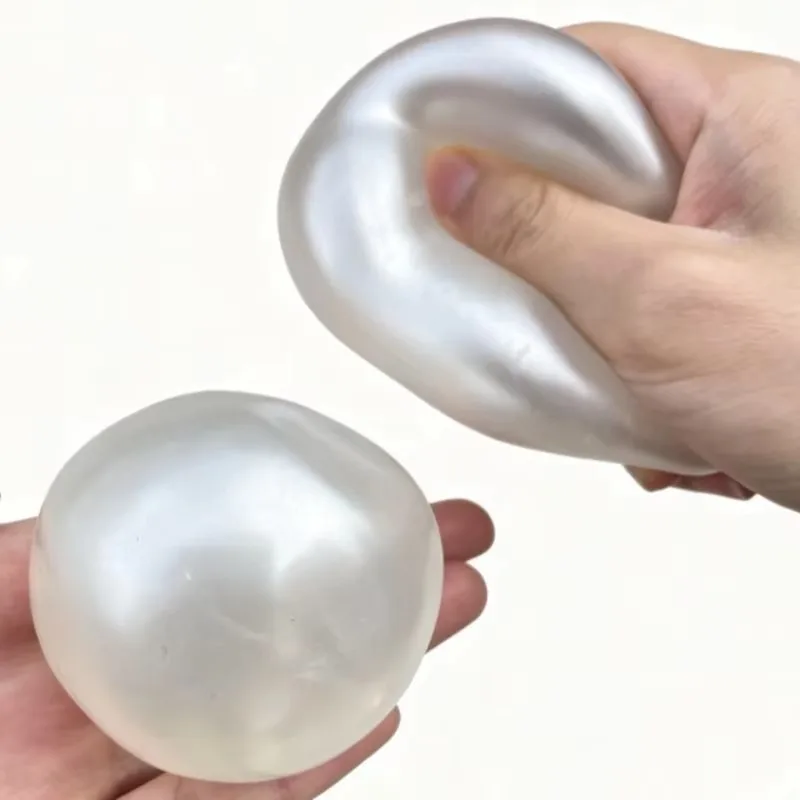 Moldable Squishy Pearl Coconut Oil Squeeze Toy Moldable Stress Ball Squishy Toy Slow Rising Decompression Sensory Toy for Adult