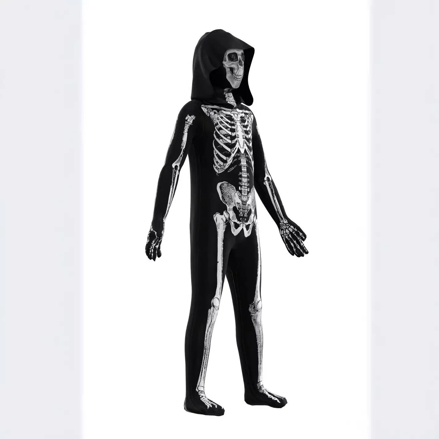 Horror-Skelett-Overall für Kinder, Cosplay-Partykostüm für Erwachsene