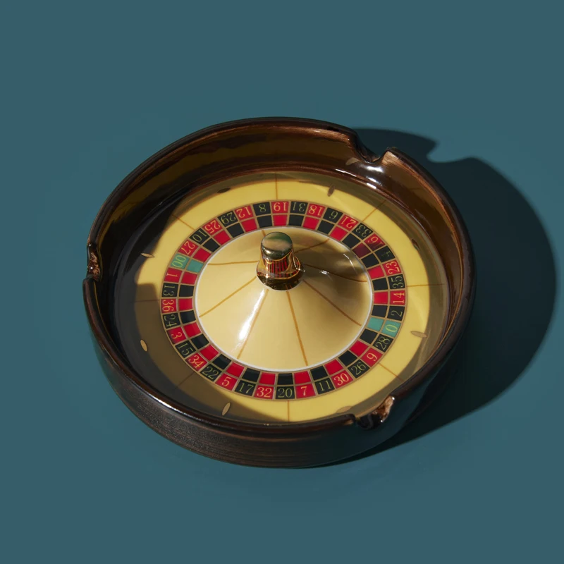 Creative Personality Roulette Wheel Ceramic Home Trend Entertainment Office Ashtray