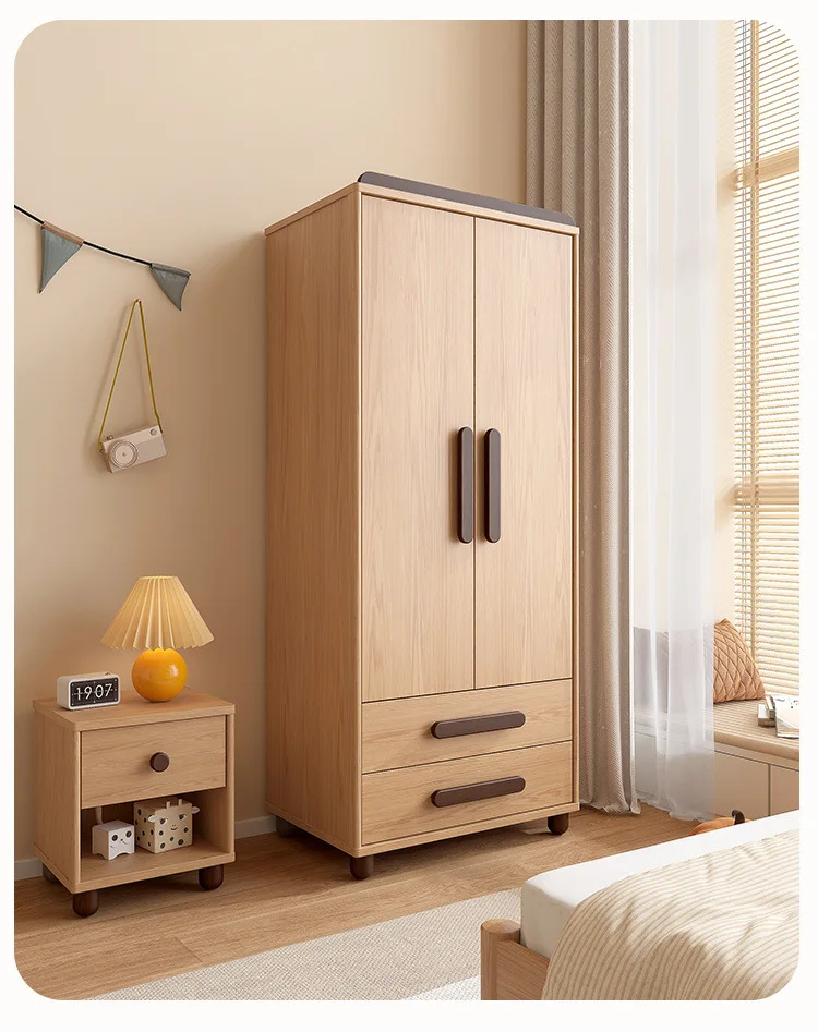 Wardrobe Solid Wood Bedroom Home Modern Simple Wardrobe