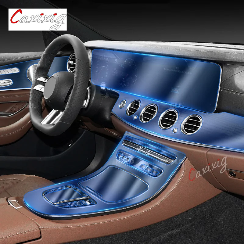 Für Mercedes Benz Klasse-E W213 2021-2022 Auto Interior Center konsole Transparente TPU Schutz film Anti-scratch Zubehör