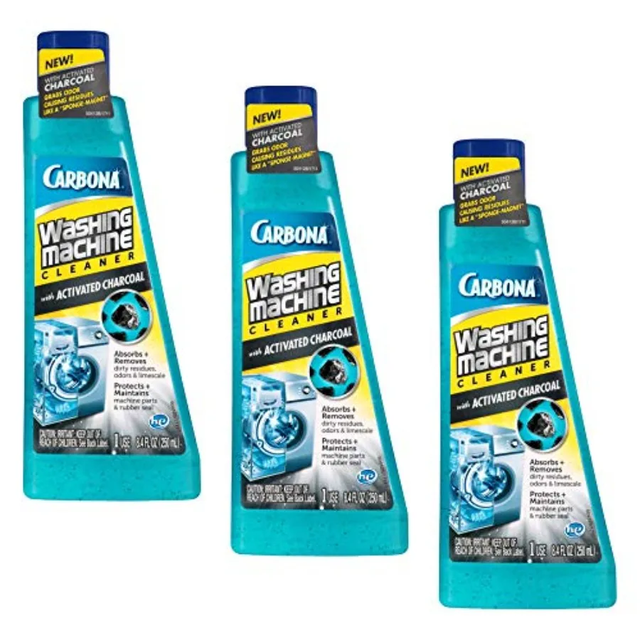 

Washing Machine Cleaner with Activated Charcoal Removes Odor-Causing Residues Works in Standard and High Efficiency Washing Mac