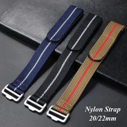 New Belt 20mm 22mm Nylon Watch Band Universal Wristband Fabric Bracelet for Rolex Replacement Canvas Watch Strap for Tudor