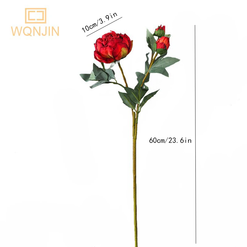 1PC Artificial Flowers Bouquet Beautiful Silk Peony Wedding Home Table Decor Arrange Fake Plants Valentine\'s Day Present