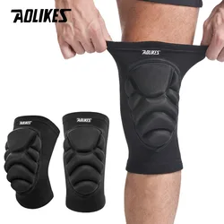 AOLIKES 1Pair Knee Elbow Pads, Thick Sponge Collisioned Kneepads for Work, Basketball Wrestling Football Volleyball Cycling