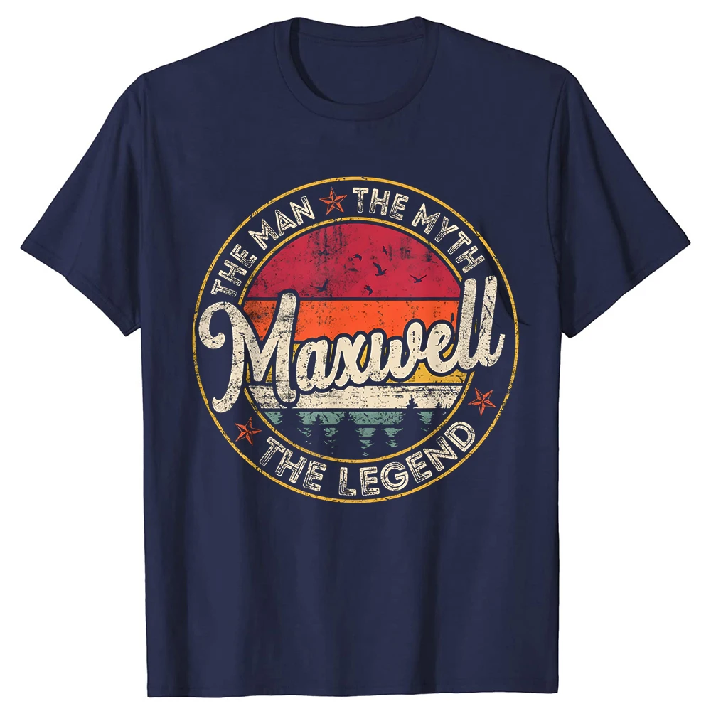 Maxwell The Man The Myth The Legend T-Shirts Herren Casual T-Shirt 100 % Baumwolle Loose Oversized Rundhalskragen Hip Hop T-Shirt – Detail 4
