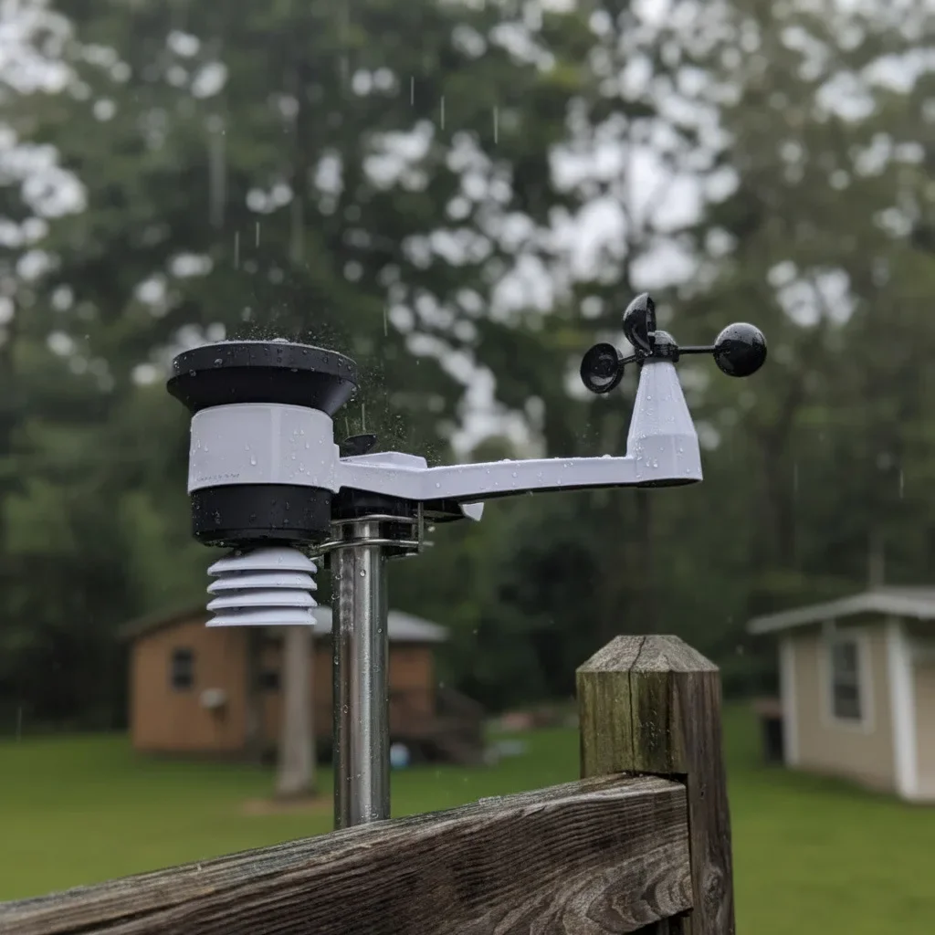 Utility Wireless 5-in-1 Weather Station Wind Speed Wind Direction Rainfall Temperature Humidity Monitoring