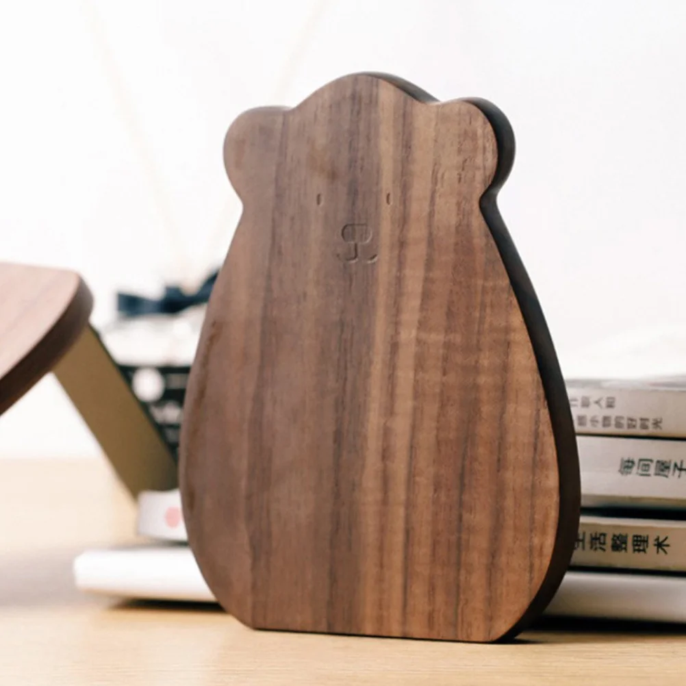 

Wooden Bookend Simple Design Desktop Organizer for Books Magazines Cds Office Home Classroom Library Decorative Book End Support