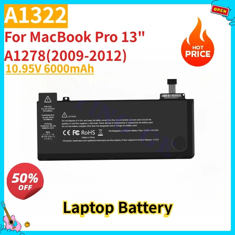 

Высококачественная сменная батарея для ноутбука Macbook Pro 13 дюймов 15 дюймов A1278 A1342 A1286 A1398 A1452 A1321 A1322 A1331 A1382 A1417