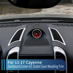 For Porsche Cayenne 2011 2012 2013 2014 2015 2016 2017 Car Interior Decoration Dashboard Center A/C Outlet Cover Moulding Trim