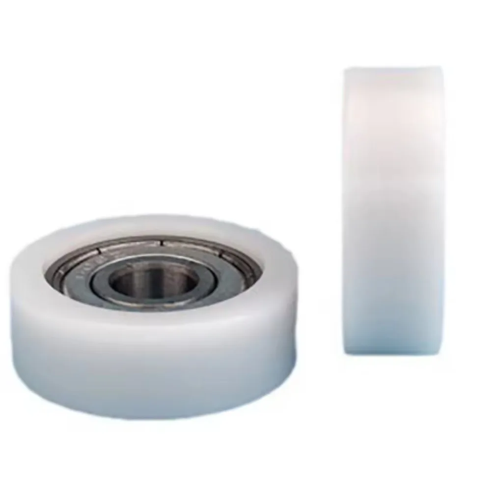 10pcs 8*26*8mm plastic-coated small wheel 608ZZ bearing flat roller POM Door and window pulley