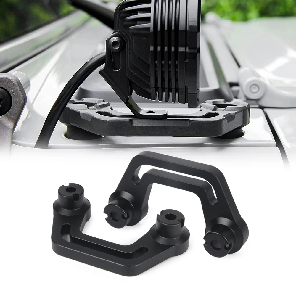 Aluminum 1 Pair Light Mounting Brackets for 2018-2022 Jeep Wrangler JL/JLU 2020 2021 2022 Gladiator JT A-Pillar Windshield 