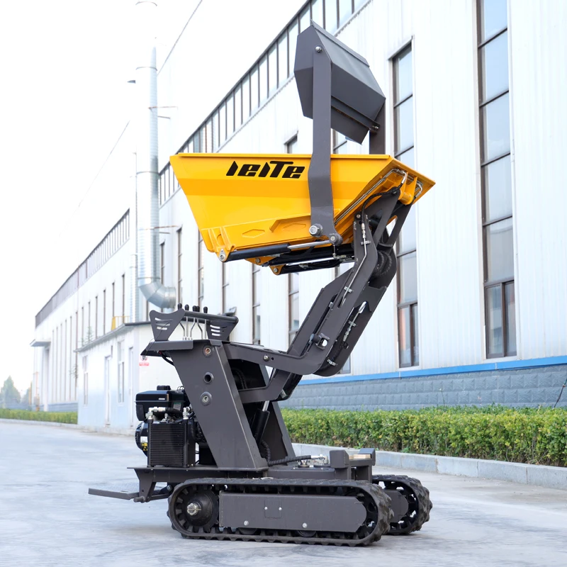 

Chinese LEITE Manufacturer crawler custom dumper truck construction site auto loader dumper CE certificate mini dumper 1 ton