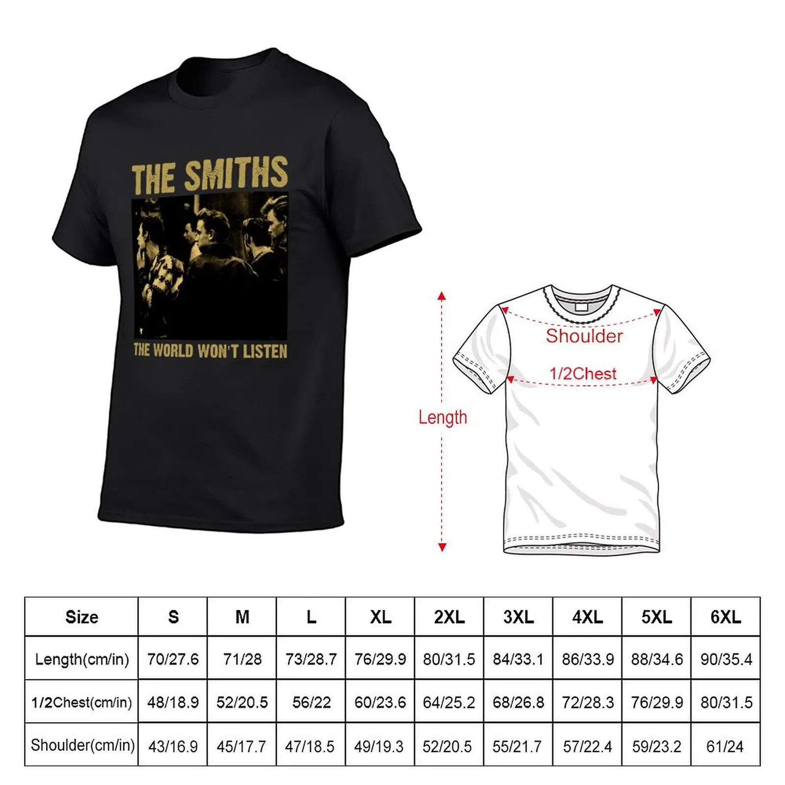 Camiseta The Smiths, World will't Listen, camiseta Ultra suave