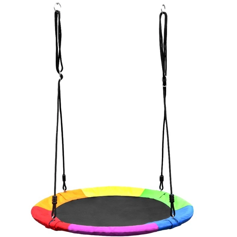 

High Quality Rope Round Tree Swing Multi-Strand Ropes Hammock Safe Kids Swing Outdoor and Indoor Round Patio Swing Set