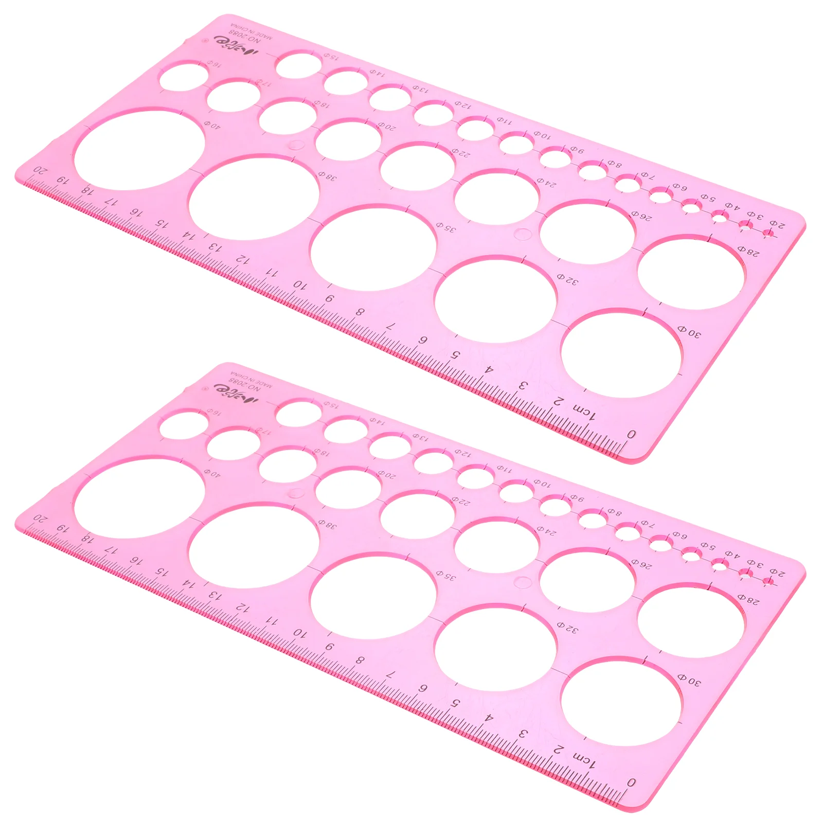 

2 Pcs Cherry Measurer Fruit Measuring Supply Grape Ruler for Tool Plastic Diameter Gauge