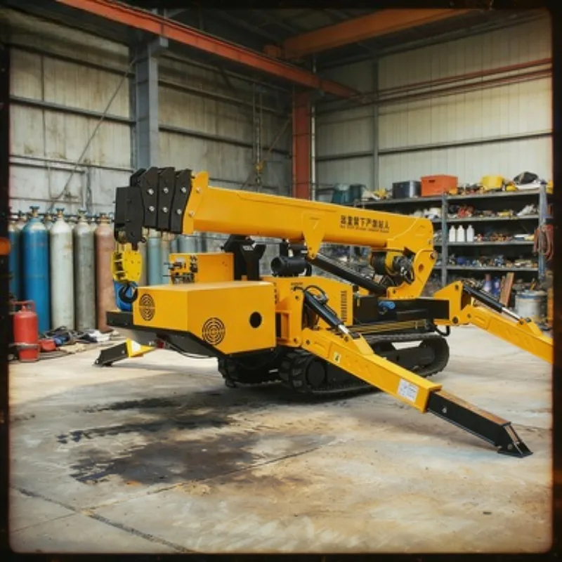 16-Ton Spider Crane with 30-Meter Hanging Basket Multi-Fuel Energy Saving Wireless Remote Control & Torque Display Screen