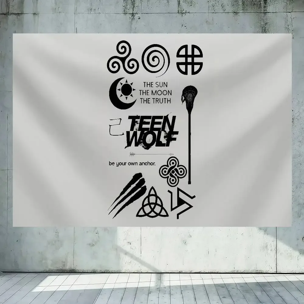 TV Show T-Teen W-Wolf  Flag Decoration Outdoor Picnic Party Home Camping Party Art Hanging Banner