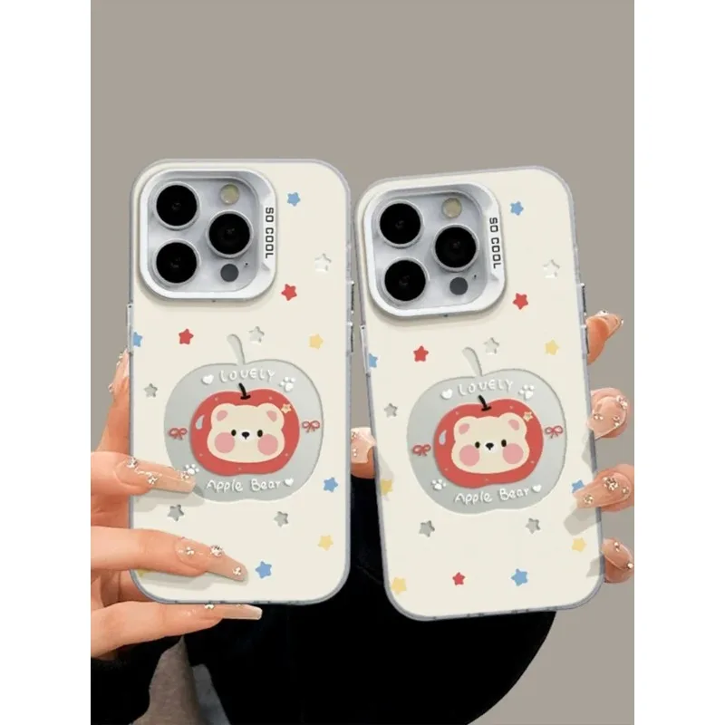 حافظة لهاتف آيفون 15 16 17 برو ماكس 14 13 12 11 برو 16 بلس كارتون ليتل بير الفيل