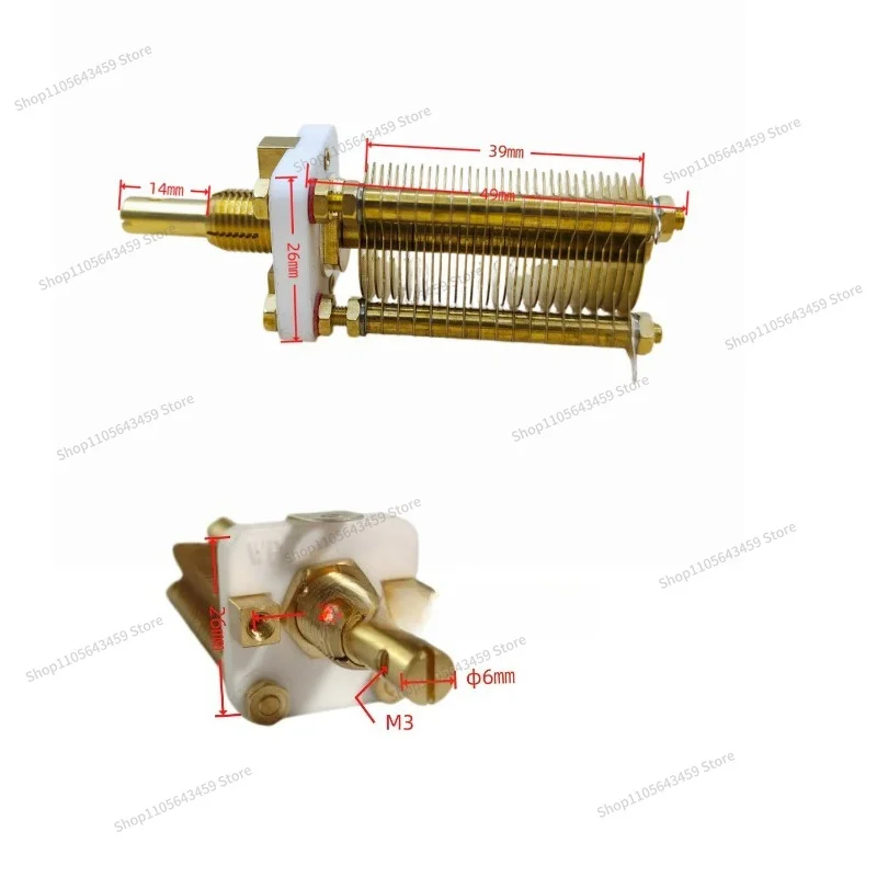 For high frequency and high Q value all copper single air variable capacitor 60P small loop antenna